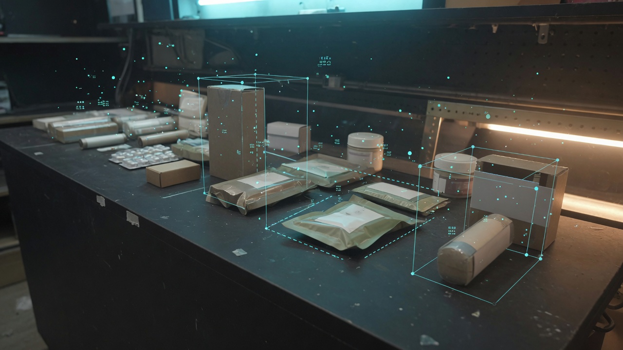 Retail counter with computer vision overlays on products