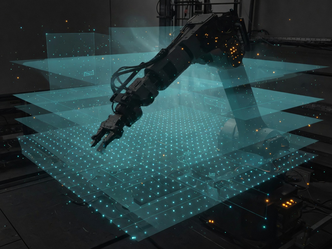 Abstract robotics perception with spatial depth grid