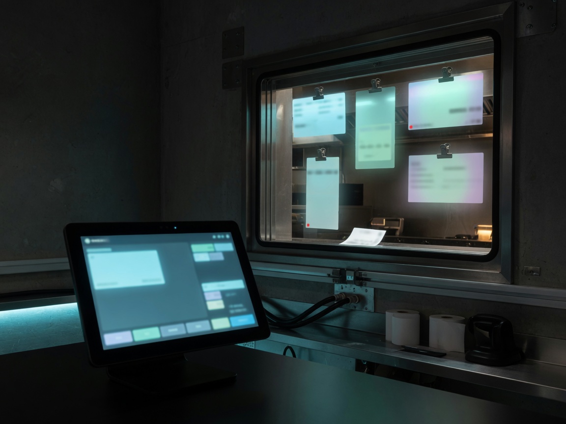 Restaurant operations POS station concept